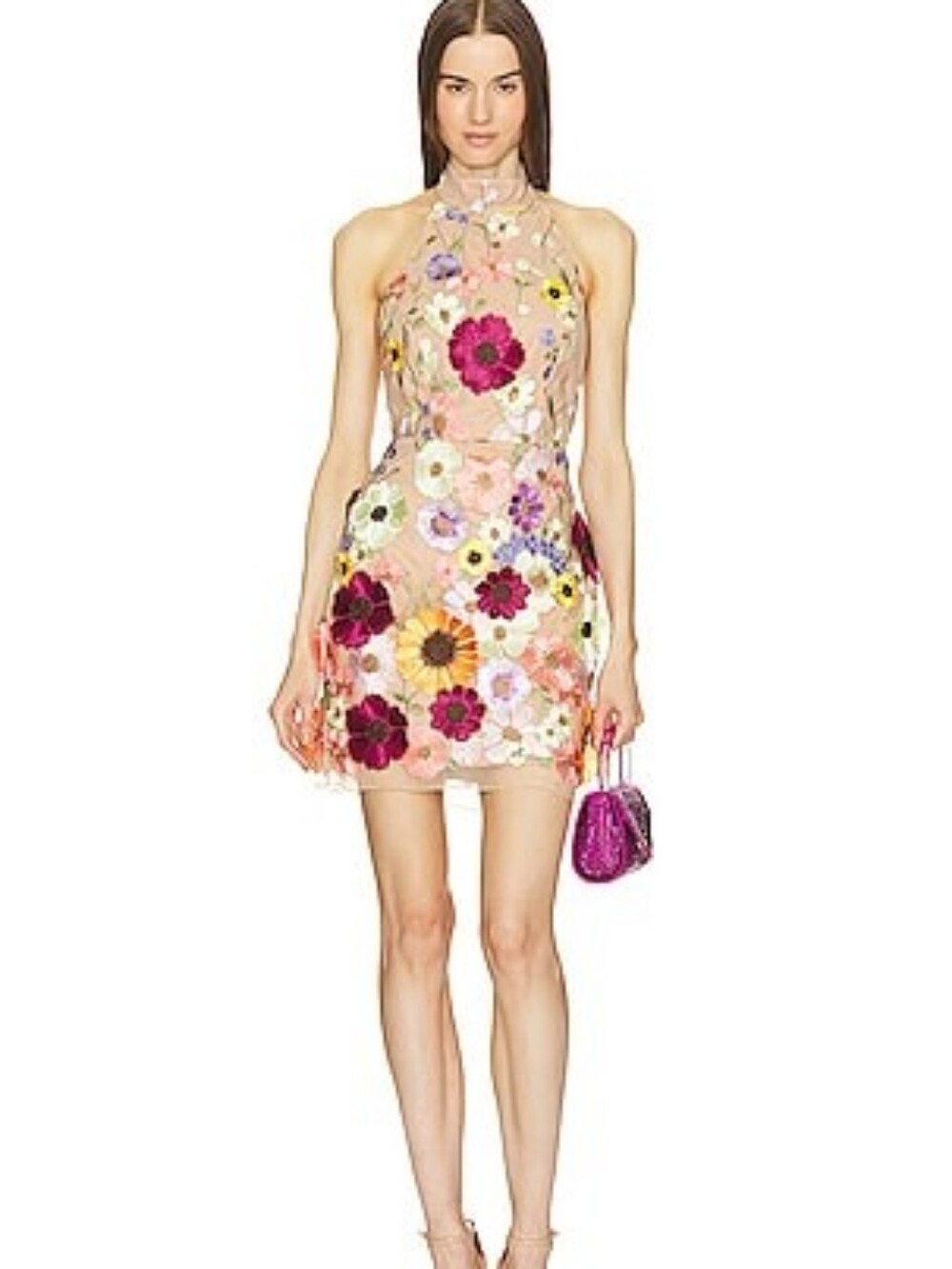 Milly Hariet Floral Mesh Dress